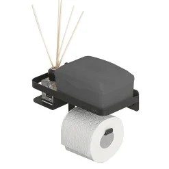 Toiletaccessoires|Brico Tiger Caddy Toiletrolhouder Met Planchet Zwart