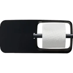 Toiletaccessoires|Brico Tiger Tess Toiletrolhouder Met Planchet Zwart/Antraciet