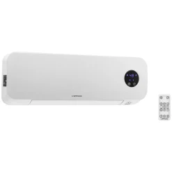 Brico Uniprodo Wandverwarming - Keramisch - 10 - 49 °C - 1000/2000 W - Afstandsbediening - Extra Slank
