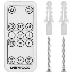Brico Uniprodo Wandverwarming - Keramisch - 10 - 49 °C - 1000/2000 W - Afstandsbediening - Extra Slank