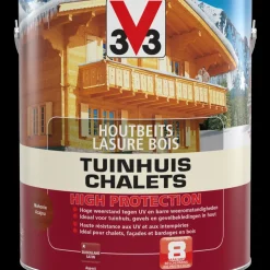 Brico V33 Houtbeits Tuinhuis High Protection Mahonie Zijdeglans 2,5L- Beits