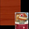 Brico V33 Houtbeits Tuinhuis High Protection Mahonie Zijdeglans 0,75L- Beits