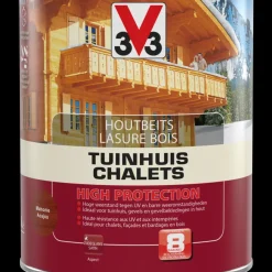 Brico V33 Houtbeits Tuinhuis High Protection Mahonie Zijdeglans 0,75L- Beits