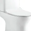 Duoblok Toiletten|Brico Van Marcke Duoblok Toilet Gustav I Ao Aanlsluiting I Quick Release & Soft-Close Toiletzitting I Randloos Toiletpot Wit