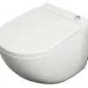 Wandclosetten|Brico Van Marcke Go Wandcloset Met Vermaler +Dubbele Spoeling 2/4L +Toiletzitting Wit