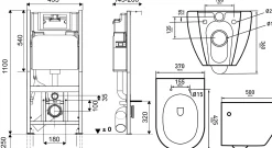 Inbouwtoiletten|Brico Van Marcke Inbouwreservoir Set Design | Geberit Spoeltechniek | Soft-Close Toiletzitting | Randloos Toiletpot