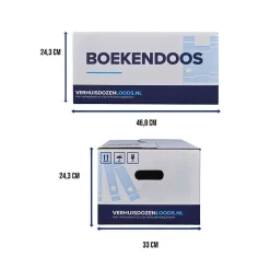 Verhuizen|Brico Verhuisservice+ Boekendozen - Zelfsluitend – Extra Sterk - 37L - 10 Stuks