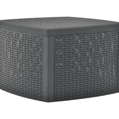 Brico Vidaxl Bijzettafel 54X54X36,5 Cm Kunststof Antraciet- Tuintafels