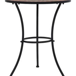 Brico Vidaxl Bistrotafel Mozaiek 60 Cm Keramiek Oranje En Grijs- Tuintafels