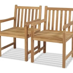 Brico Vidaxl Tuinstoelen 2 St Massief Teakhout- Tuinstoelen