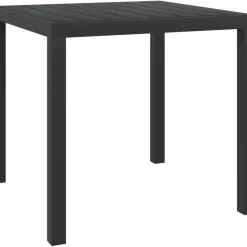Brico Vidaxl Tuintafel 80X80X74 Cm Aluminium En Hkc Zwart- Tuintafels