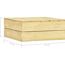 Brico Vidaxl Tuintafel 75X75X31 Cm Geimpregneerd Grenenhout- Tuintafels