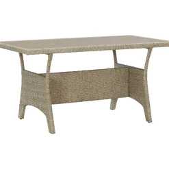 Brico Vidaxl Tuintafel 130X70X66 Cm Poly Rattan Grijs- Tuintafels