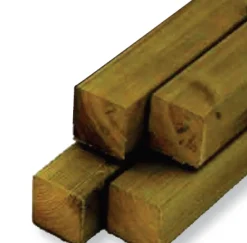 Brico Vierkante Paal Hout 12X12X240Cm- Tuinpalen