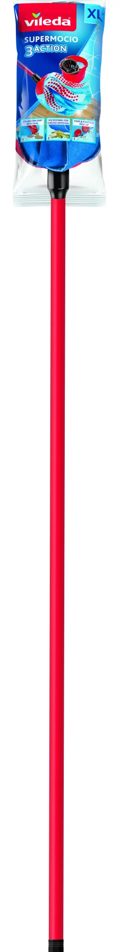 Schoonmaakbenodigdheden|Brico Vileda Super Mocio Triple Action 3D Telescopische Steel