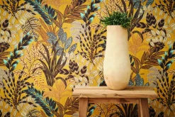 Brico Vinylbehang Op Vlies Jasmin Geel 378602- Vinylbehang