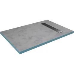 Douchebakken & Accessoires|Brico Vlakke Betegelbare Douchebbak Met Lineair Verloop 120X 80 Cm Grijs