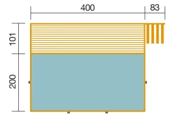 Brico Weka Massief Houten Zwembad 595 Maat 1, Blauw/Mosica- Opzetzwembaden Met Pomp