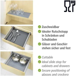 Keuken Accessoires|Brico Wenko Antislipmat Grijs Extra Sterk 50X150Cm
