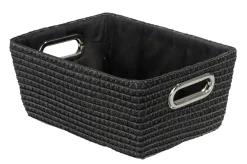 Manden & Boxen|Brico Wenko Opbergmand Chromo Zwart 28X12X19,5Cm