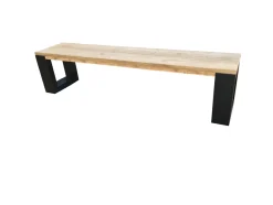 Brico Wood4You - Bankje - New Orleans - Steigerhout 130Lx40Hx38D Cm- Tuinbanken