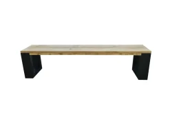 Brico Wood4You - Bankje - New Orleans - Steigerhout 130Lx40Hx38D Cm- Tuinbanken