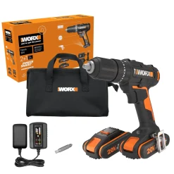 Boormachines|Brico Worx Accuboormachine Met Klopfunctie Wx370,1 20V (2 Accu'S)