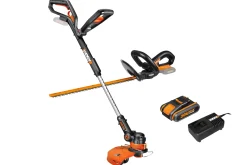 Grastrimmers|Brico Worx Grastrimmer Op Accu Wg914E 20V + Heggenschaar Op Accu Wg259E.5 20V