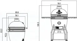 Brico Yakiniku Kamado Barbecue 19 L- Keramische Barbecue