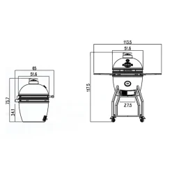 Brico Yakiniku Kamado Barbecue 16 M + Onderstel- Keramische Barbecue