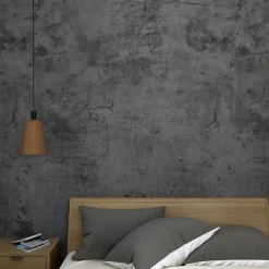 Brico Zelfklevend Behang - Pvc - Betonlook - Cemento Grigio Scuro - 122Cmx10M- Vinylbehang