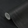 Brico Zelfklevend Behang - Vinyl - Zwart - Zwart Houtlook - Houtlook - Legno Nero - 122Cmx10M- Vinylbehang