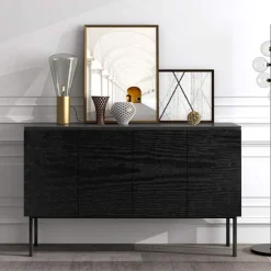 Brico Zelfklevend Behang - Vinyl - Zwart - Zwart Houtlook - Houtlook - Legno Nero - 122Cmx10M- Vinylbehang