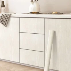 Brico Zelfklevend Behang - Vinyl - Creme Houtlook - Houtlook - Legno Lucido - 122Cmx10M- Vinylbehang