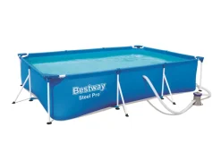 Brico Zwembad Steel Pro Set Rechthoek 300X201X66Cm- Opzetzwembaden Met Pomp
